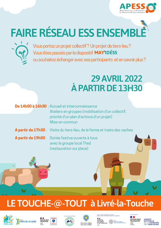 Affiche Faire réseau ensemble - 29 avril 2022 au Touche @ Tout de Livré-la-Touche
